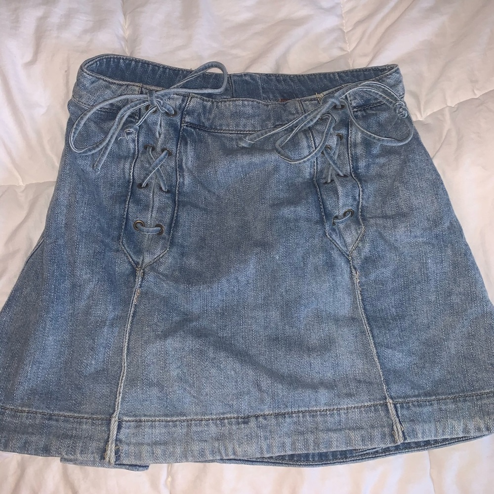 Free people jean skirt